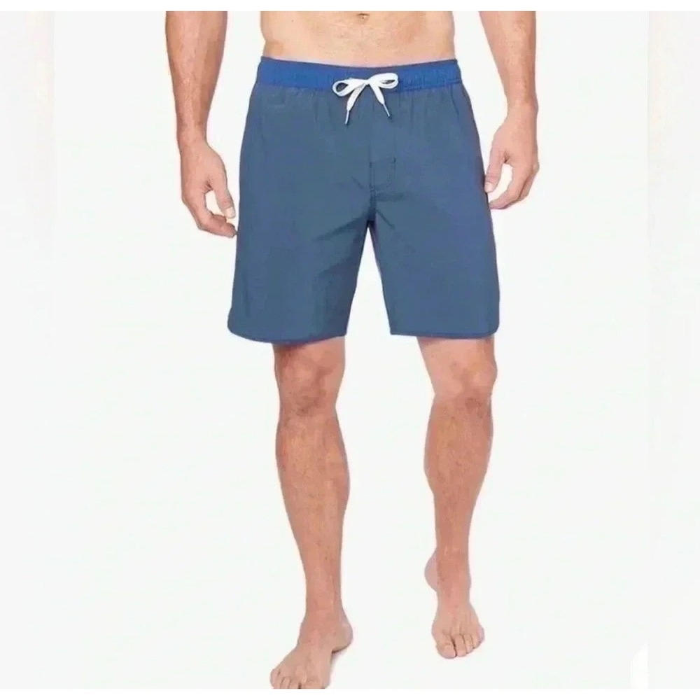 Fair Harbor Blue Anchor 9.5" Swim Trunks L